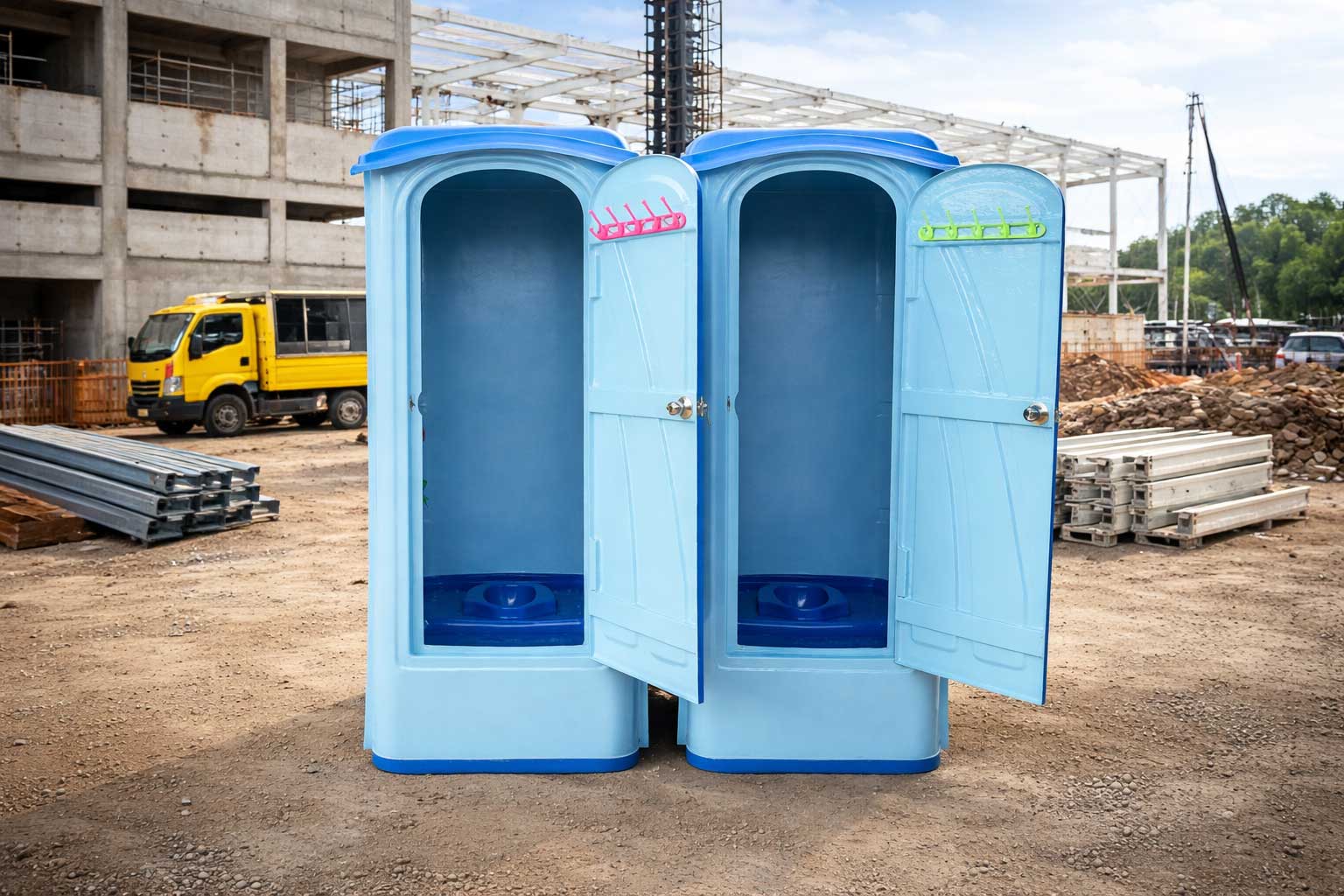 Toilet portable BIORICH terpasang di lokasi proyek