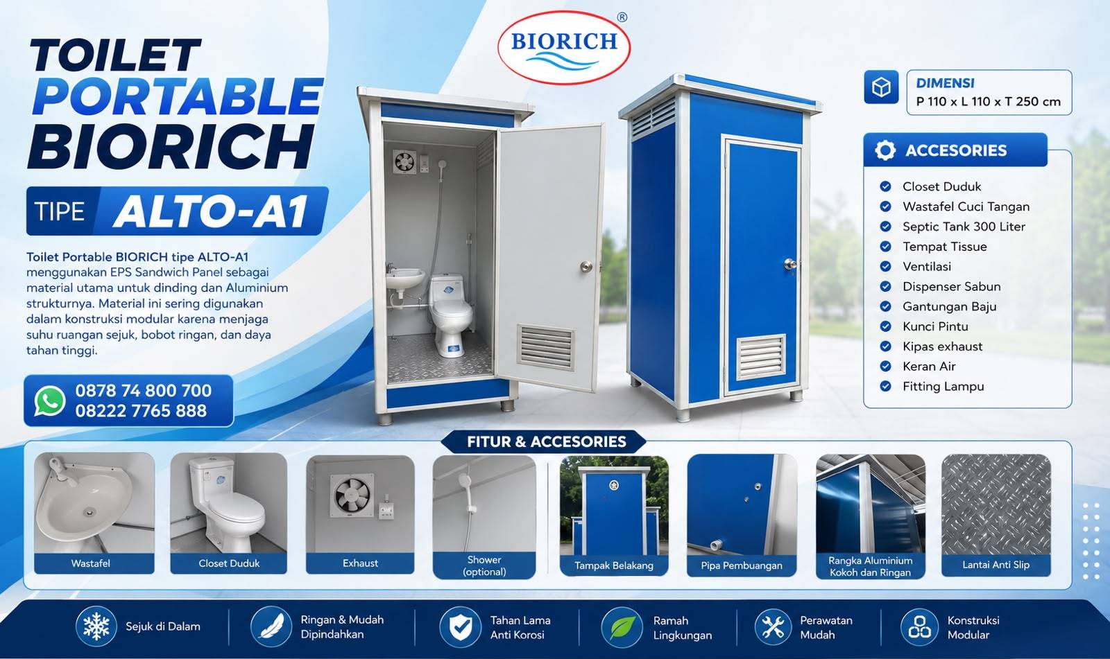 Brosur Toilet Portable EPS BIORICH ALTO-A1