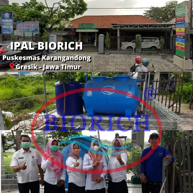 Instalasi IPAL BIORICH di Puskesmas Karangandong, Gresik, Jawa Timur
