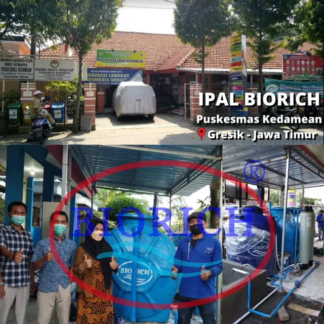 Instalasi IPAL BIORICH di Puskesmas Kedamean, Gresik, Jawa Timur