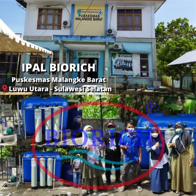 Instalasi IPAL BIORICH di Puskesmas Malangke Barat, Luwu Utara, Sulawesi Selatan