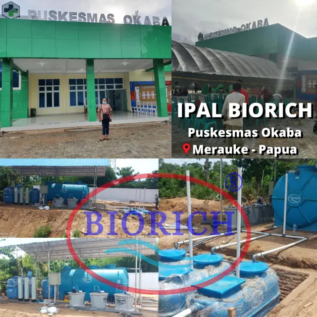 Instalasi IPAL BIORICH di Puskesmas Okaba, Merauke, Papua