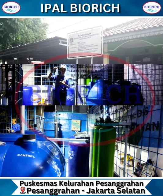 Instalasi IPAL BIORICH di Puskesmas Kelurahan Pesanggrahan, Pesanggrahan, Jakarta Selatan