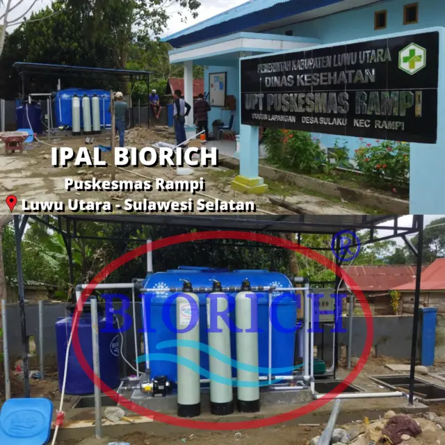 Instalasi IPAL BIORICH di Puskesmas Rampi, Luwu Utara, Sulawesi Selatan