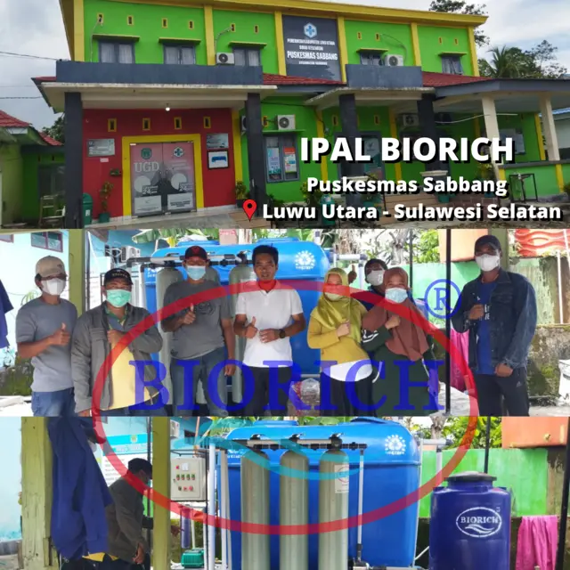 Instalasi IPAL BIORICH di Puskesmas Sabbang, Luwu Utara, Sulawesi Selatan