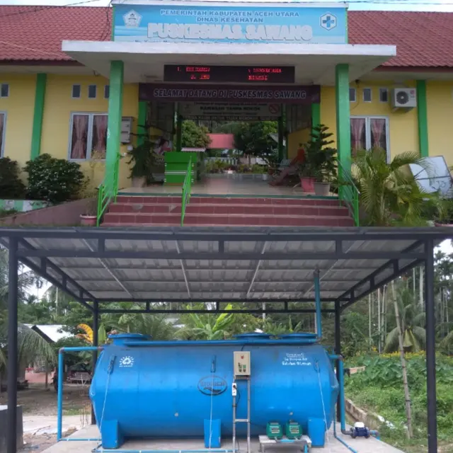 Instalasi IPAL BIORICH di Puskesmas Sawang, Aceh Utara