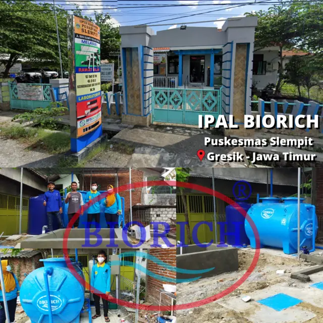 Instalasi IPAL BIORICH di Puskesmas Slempit, Gresik, Jawa Timur