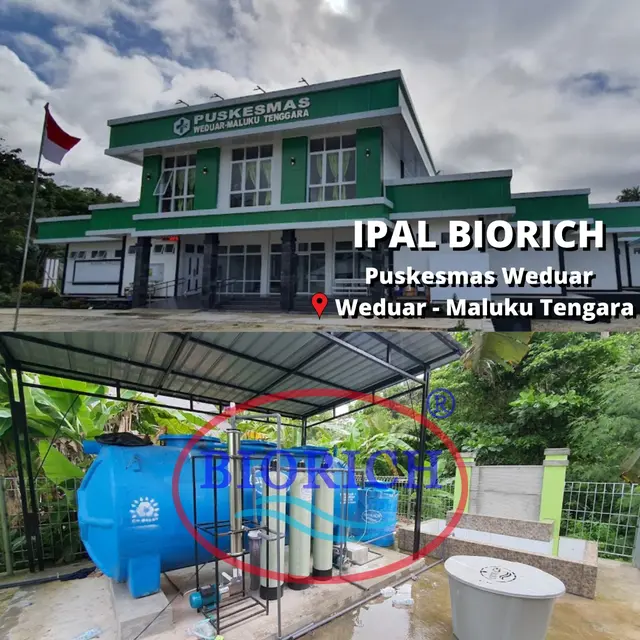 Instalasi IPAL BIORICH di Puskesmas Weduar, Maluku Tenggara