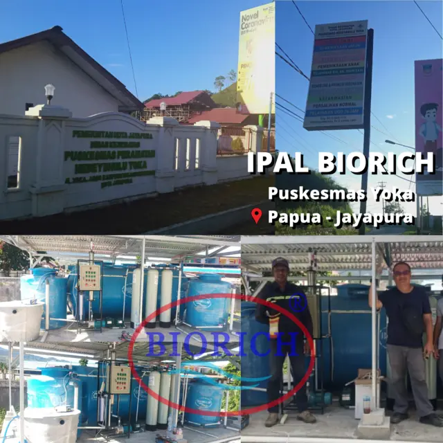 Instalasi IPAL BIORICH di Puskesmas Yoka, Jayapura, Papua
