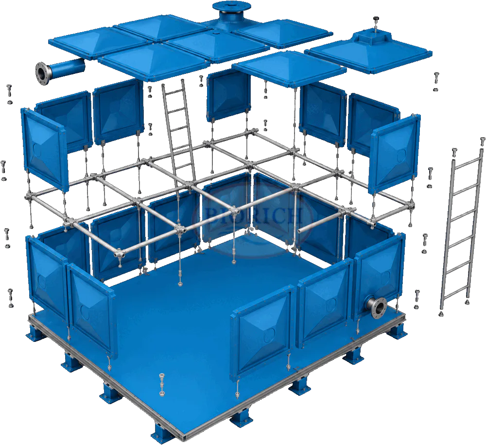 Struktur Modular Tangki Panel Fiberglass BIORICH