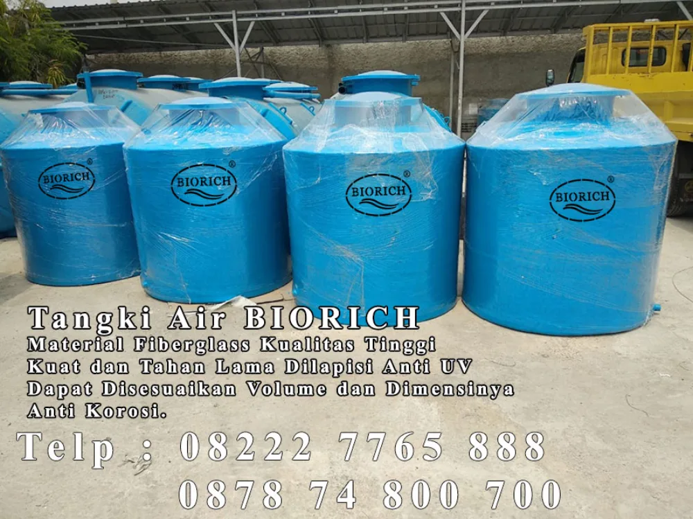 Tangki air fiberglass BIORICH 1000 liter untuk kebutuhan rumah tangga